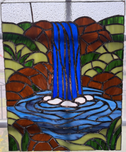 In my childhood home, I built a waterfall and pond with my dad. It was a labor of love that underwent dozens of re-designs and hours of upkeep. They’ve moved since, but I thought he should have something that reminded us of the good old days.