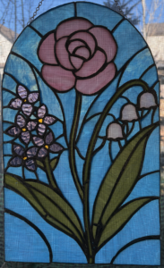 My mom’s favorite flower (Queen of Sweden Rose), her mom’s favorite flower (Lilac), and her grandmother’s favorite flower (Lily of the Valley). All part of the same family but beautiful in their own unique way.